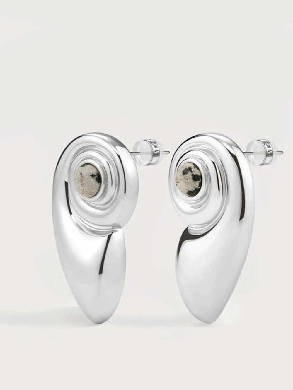 Palma Shell Studs Silver |LUVAJ